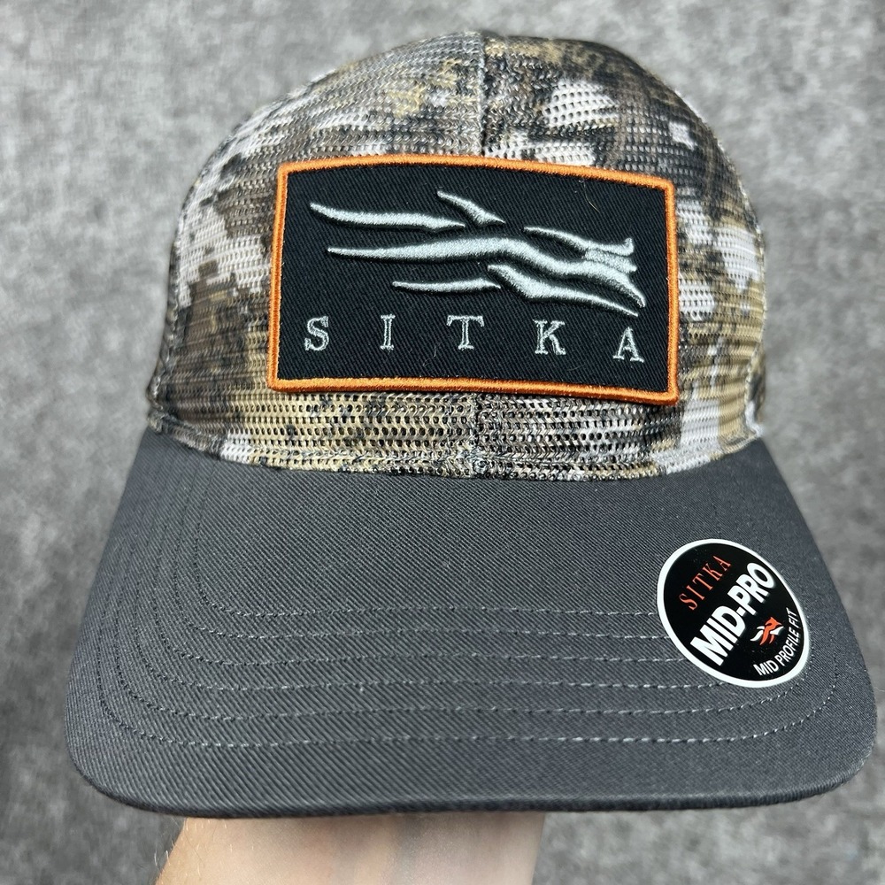 NEW Sitka Mid Pro Camouflage Mesh Hat Cap Snap Back Adjustable Polyester Camo